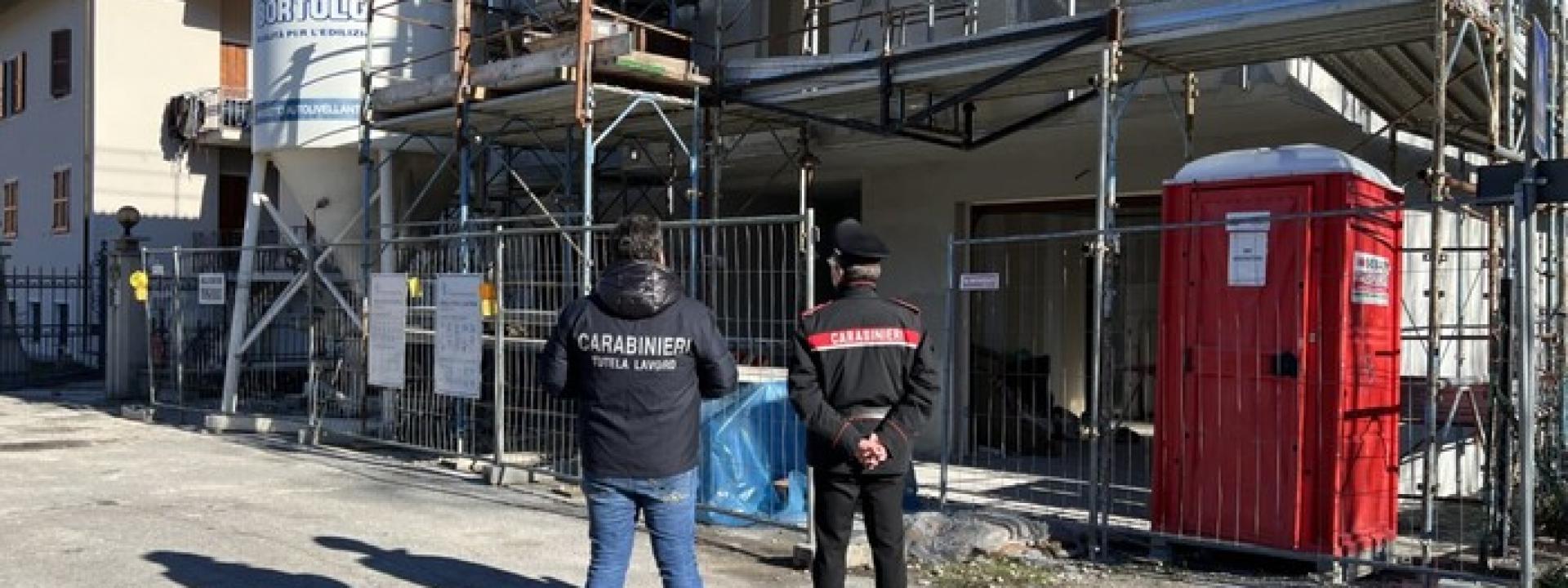 Marche, lavoro nero e violazione norme di sicurezza: chiusi due cantieri nel cratere sismico