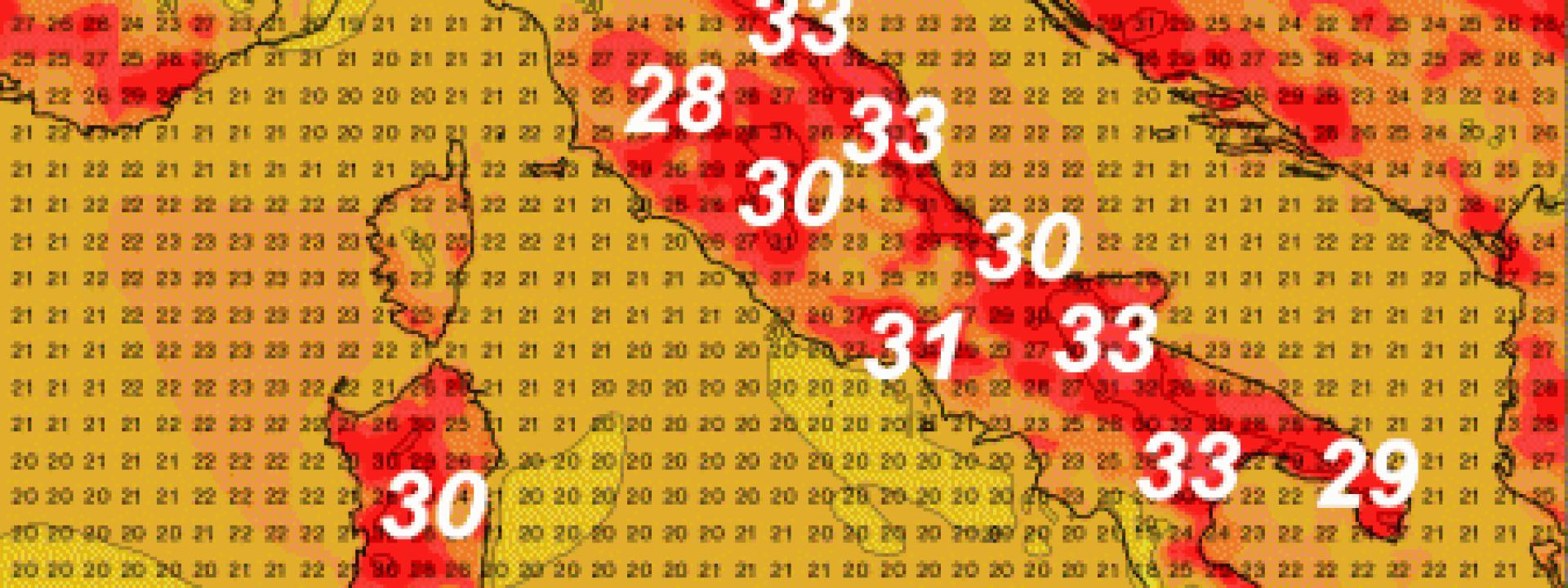 Previsioni roventi per il prossimo fine settimana: fino a 33 gradi nelle Marche