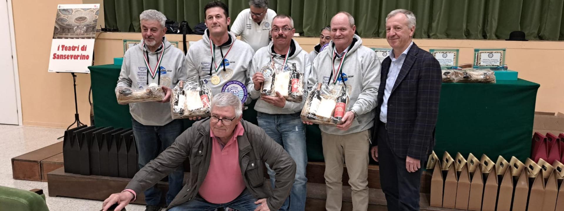 Marche - Pesca sportiva, premiati i campioni provinciali di Macerata della stagione 2022