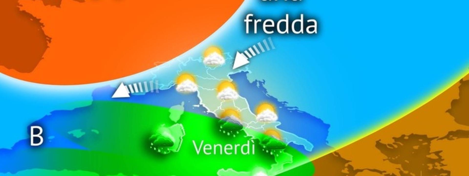 Meteo, tregua dell'anticiclone ma da venerdì ancora un paio di giorni di maltempo