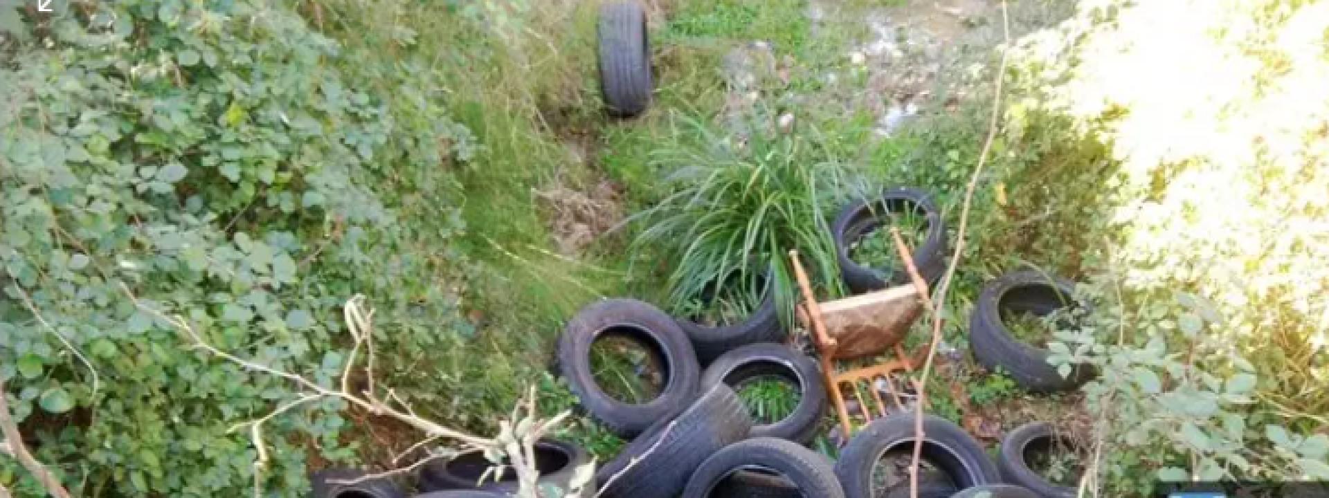 Marche - Scoperta dalle Guardie Ambientali una discarica di pneumatici