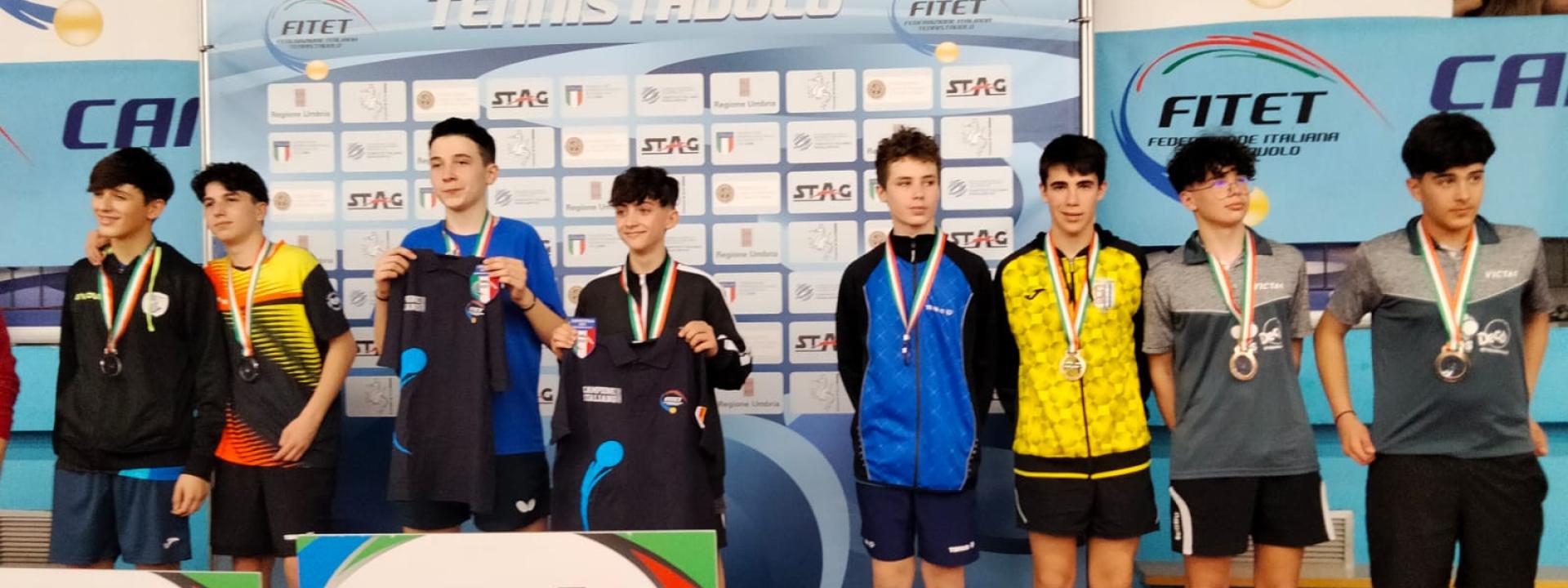 Marche - Il camerte Belardinelli e Faso conquistano il bronzo ai campionati italiani di doppio Under 15 di tennistavolo