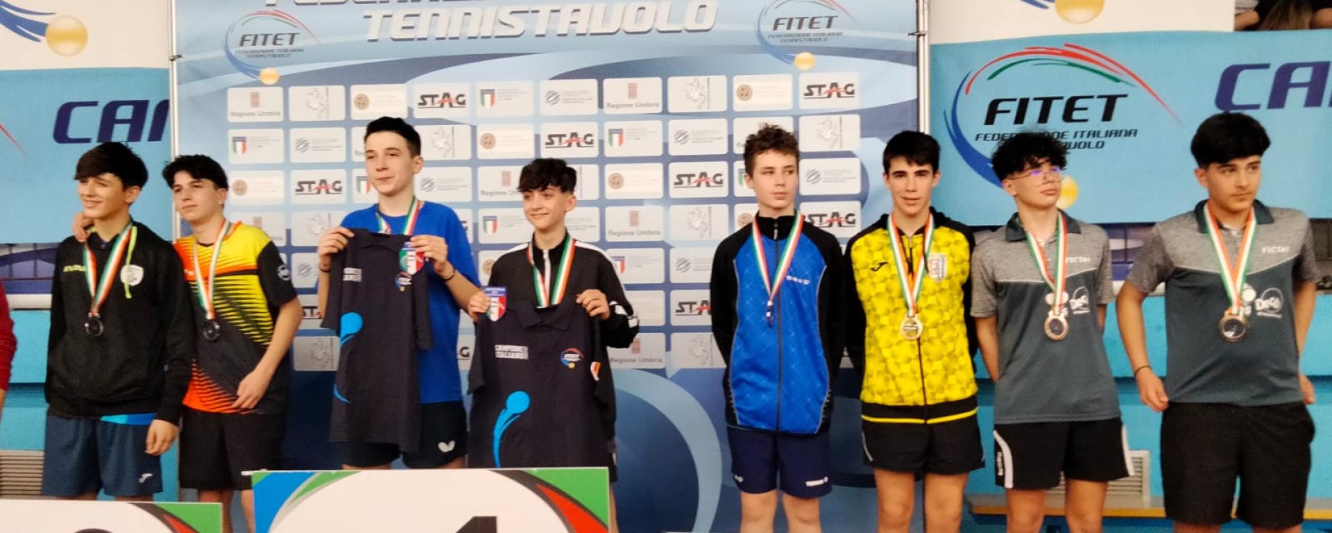 Marche - Il camerte Belardinelli e Faso conquistano il bronzo ai campionati italiani di doppio Under 15 di tennistavolo