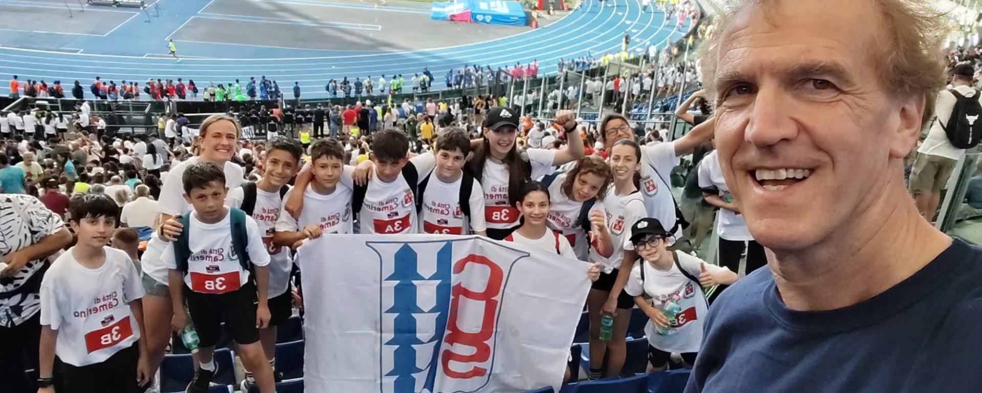 Marche - Giovani atleti del Cus Camerino protagonisti al Golden Gala di Roma con la Città di Camerino