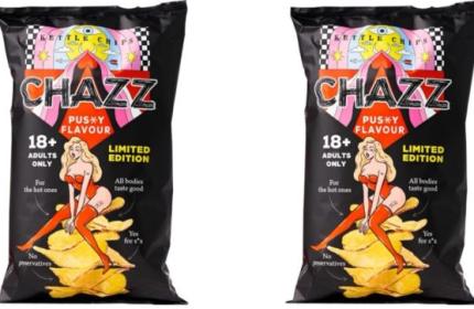 Ecco le patatine al sapore di vagina: sono le Chazz Potato Chips Pussy