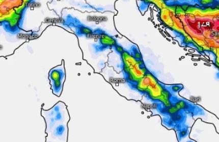 Irruzione fredda, maltempo e neve al Centro-Sud