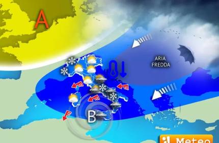 Arriva il freddo, in tre giorni crollo termico