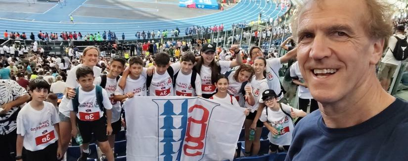 Marche - Giovani atleti del Cus Camerino protagonisti al Golden Gala di Roma con la Città di Camerino